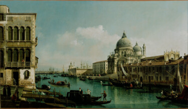 Pintura titulada "Vue du Grand Canal" por Bernardo Bellotto, Obra de arte original, Oleo