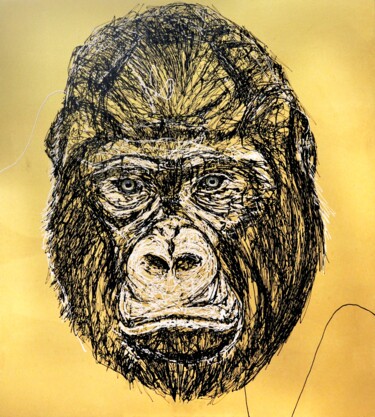 "Koko" başlıklı Tablo Bernard Ouellette tarafından, Orijinal sanat, Akrilik Ahşap panel üzerine monte edilmiş