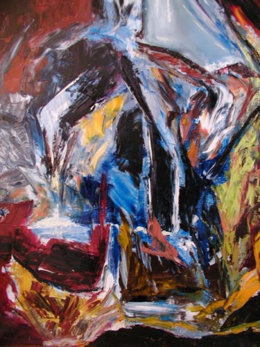 Peinture intitulée "le retour d'Ulysse" par Bernard Sabot, Œuvre d'art originale