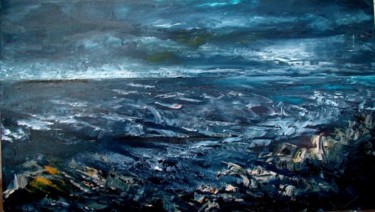 Peinture intitulée "ah! la mer!" par Bernard Sabot, Œuvre d'art originale