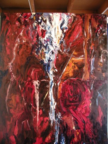 Painting titled "Absréel" by Bernard Sabot, Original Artwork, Oil