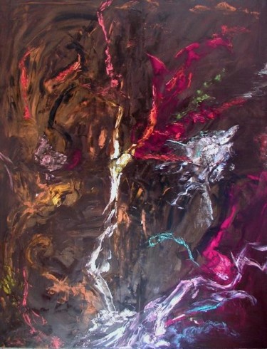 Painting titled "Abstréel 2010" by Bernard Sabot, Original Artwork