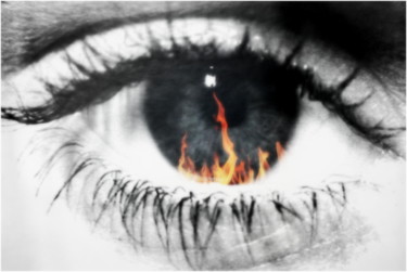 Photography titled "Fire Eye.(collectio…" by Bernard Vergier, Original Artwork