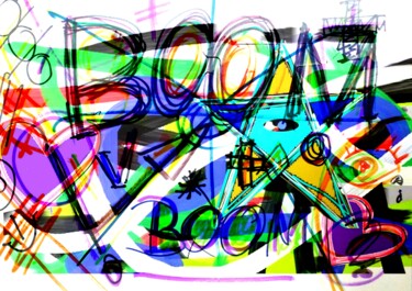 Arts numériques intitulée "Boom Boom 2 Unikat" par Bernd Lauer, Œuvre d'art originale, Collage numérique