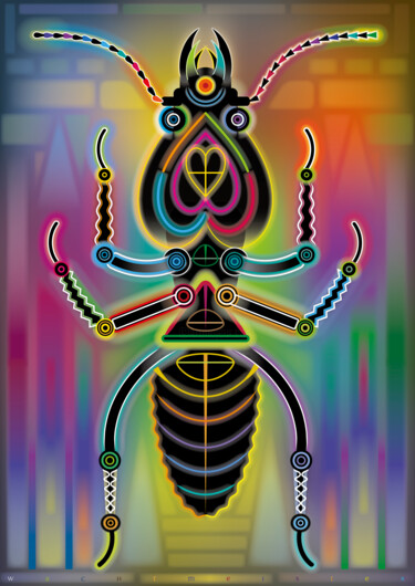 Arts numériques intitulée "Badly In Love Ant…" par Bernd Wachtmeister, Œuvre d'art originale, Travail numérique 2D