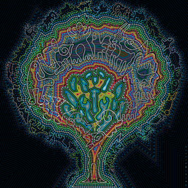 Arts numériques intitulée "Melting Point Tree" par Bernd Wachtmeister, Œuvre d'art originale, Travail numérique 2D