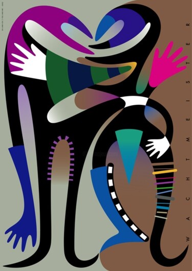 Digital Arts titled "You And Me | Du und…" by Bernd Wachtmeister, Original Artwork, Digital Painting