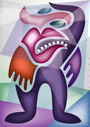 Digitale Kunst mit dem Titel "Kühmender | Moaning…" von Bernd Wachtmeister, Original-Kunstwerk, Digitale Malerei
