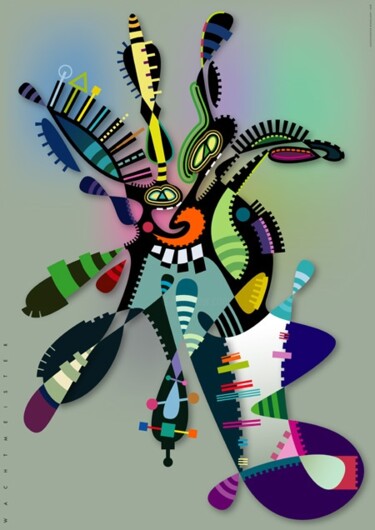 Digitale Kunst mit dem Titel "Vektorisierter Wurz…" von Bernd Wachtmeister, Original-Kunstwerk, Digitale Malerei