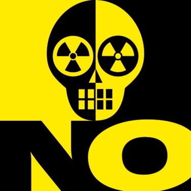 Digitale Kunst mit dem Titel "NO (To Nuclear Powe…" von Bernd Wachtmeister, Original-Kunstwerk, Digitale Malerei