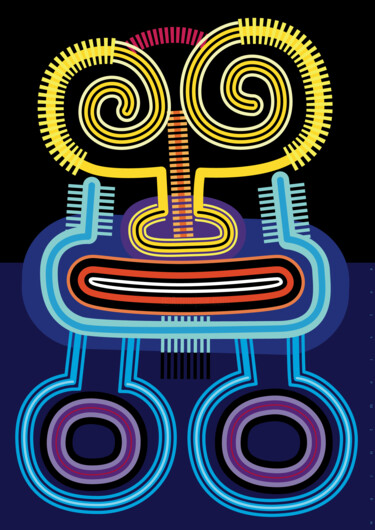Arte digitale intitolato "Logo For A Visionar…" da Bernd Wachtmeister, Opera d'arte originale, Lavoro digitale 2D
