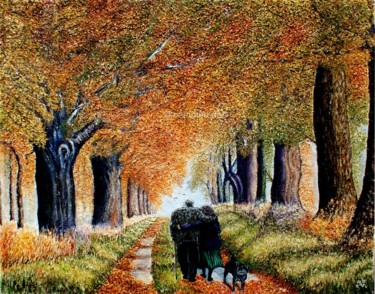 Painting titled "Spaziergang in den…" by Berndt Boje´, Original Artwork, Oil