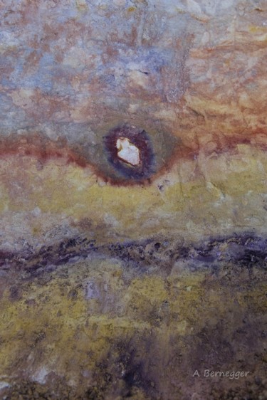 Malerei mit dem Titel "Rêve de lune" von Alain Bernegger, Original-Kunstwerk, Pigmente