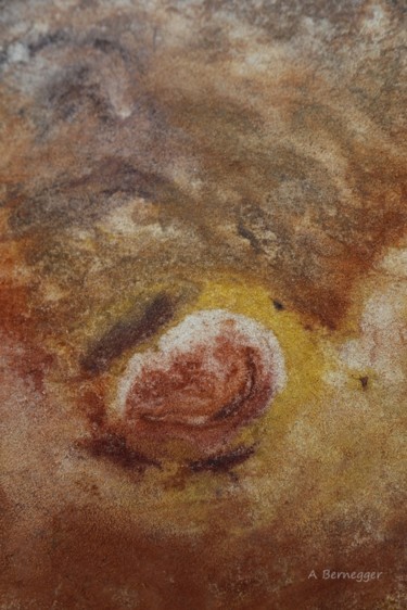 Malerei mit dem Titel "Géode" von Alain Bernegger, Original-Kunstwerk, Pigmente