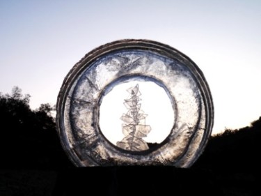 Installation intitulée "Roue de glace" par Alain Bernegger, Œuvre d'art originale