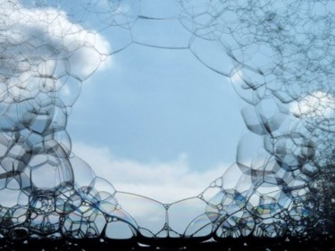 Installation intitulée "Trouée de bulles" par Alain Bernegger, Œuvre d'art originale