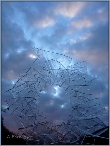 Instalação intitulada "Roue de glace et nu…" por Alain Bernegger, Obras de arte originais