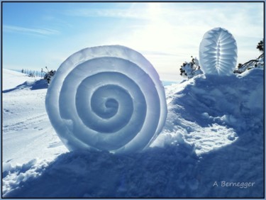 Installation titled "Sculptures de neige" by Alain Bernegger, Original Artwork