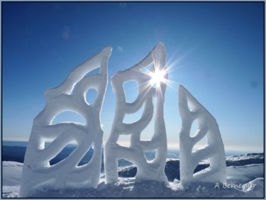 Instalacja zatytułowany „Triptyque de neige” autorstwa Alain Bernegger, Oryginalna praca
