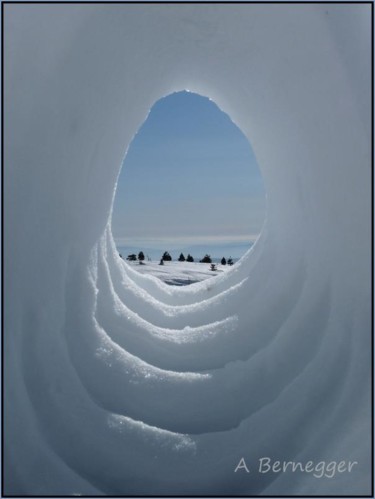 Installation intitulée "Passage de neige" par Alain Bernegger, Œuvre d'art originale