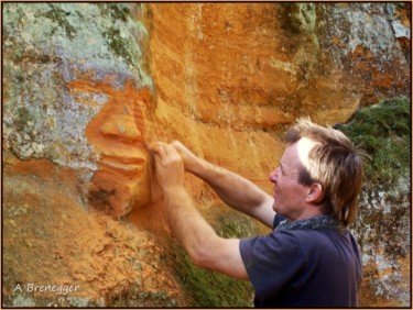 Installazione intitolato "Sculptures sur paro…" da Alain Bernegger, Opera d'arte originale