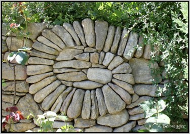 Installation intitulée "Spirale de pierres" par Alain Bernegger, Œuvre d'art originale