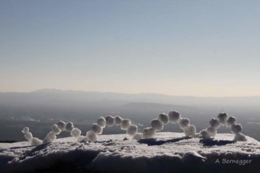 Installation intitulée "Ponts de neige" par Alain Bernegger, Œuvre d'art originale