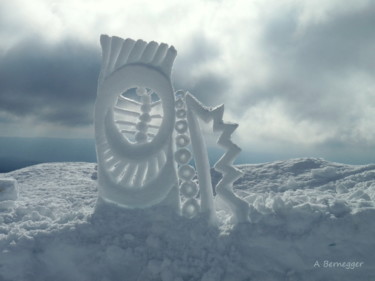 Installation intitulée "Création en neige" par Alain Bernegger, Œuvre d'art originale