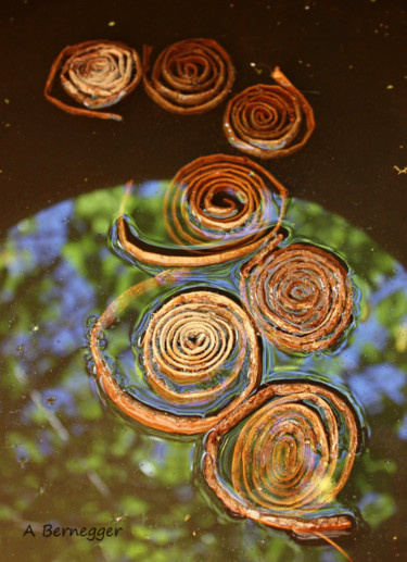 Installation intitulée "Spirales et reflet" par Alain Bernegger, Œuvre d'art originale