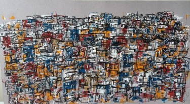 Pintura intitulada "favela" por Gabriela Berner, Obras de arte originais