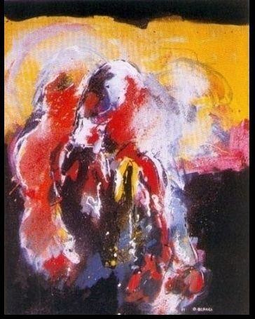 Peinture intitulée "Regards en coulisse…" par Olivier Bernex, Œuvre d'art originale