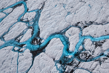 Photographie intitulée "Ice Cap, Greenland" par Bernhard Edmaier, Œuvre d'art originale, Photographie numérique