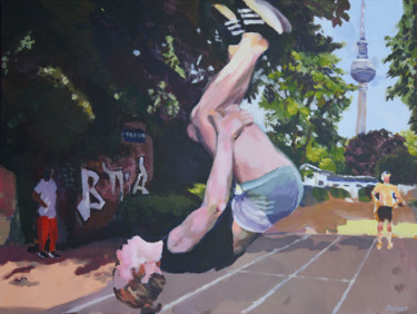 Schilderij getiteld "Salto" door Bernhard Berger, Origineel Kunstwerk, Acryl