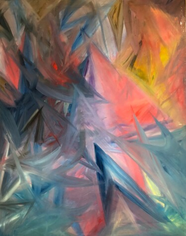 Malerei mit dem Titel "Eiszeit" von Bernie Spielmann, Original-Kunstwerk, Öl