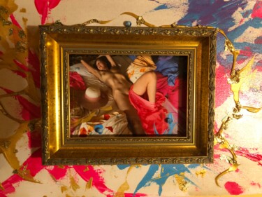 Collagen mit dem Titel "Sweet love…" von Bernie Spielmann, Original-Kunstwerk, Öl