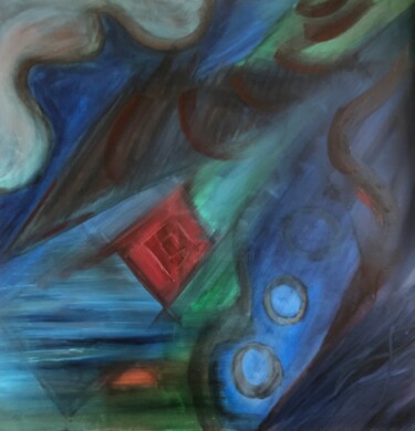 Pittura intitolato "Universum…" da Bernie Spielmann, Opera d'arte originale, Olio