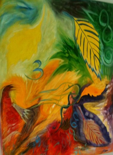 Painting titled "Indian …Summer" by Bernie Spielmann, Original Artwork, Oil