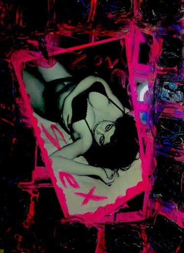 Collages getiteld "Love…sex…2" door Bernie Spielmann, Origineel Kunstwerk, Acryl