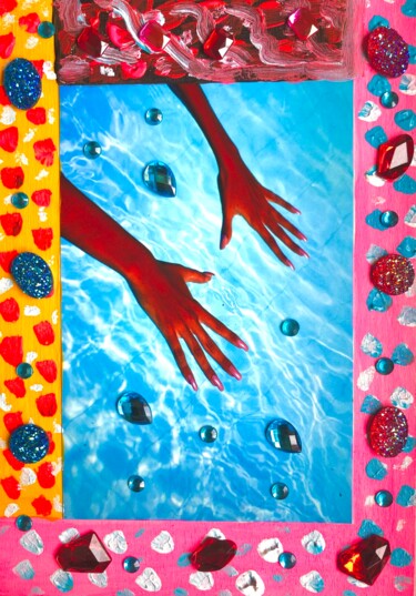 Коллажи под названием "Sex …underwater4" - Bernie Spielmann, Подлинное произведение искусства, Акрил