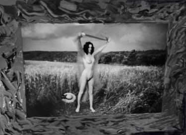 Collages getiteld "Sex..Nikon power7" door Bernie Spielmann, Origineel Kunstwerk, Acryl