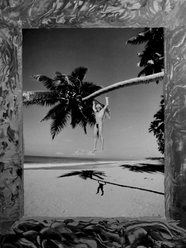 Κολάζ με τίτλο "Nicht Tarzan…sonder…" από Bernie Spielmann, Αυθεντικά έργα τέχνης, Ακρυλικό