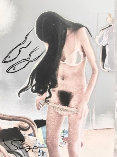 Collages titled "Sex..am Abend…" by Bernie Spielmann, Original Artwork, Acrylic