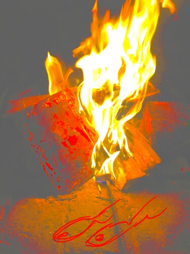 Collages intitolato "Sex..on fire2" da Bernie Spielmann, Opera d'arte originale, Acrilico
