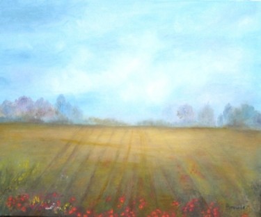 Peinture intitulée "dans les champs" par Bernie38, Œuvre d'art originale
