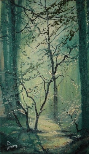 Malerei mit dem Titel "lumières" von Bernadette Maréchal, Original-Kunstwerk