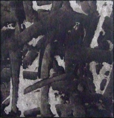 Peinture intitulée "a travers le noir" par Didier Bernis, Œuvre d'art originale