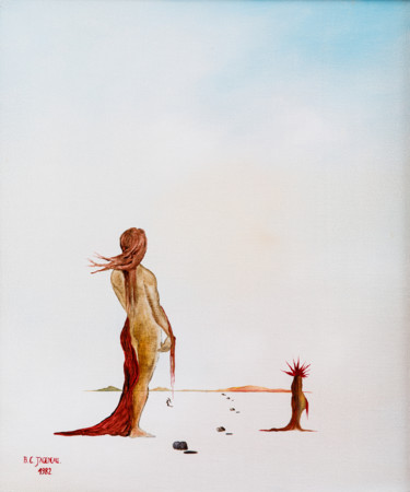 Malerei mit dem Titel "Venus" von Bernard Jageneau, Original-Kunstwerk, Öl