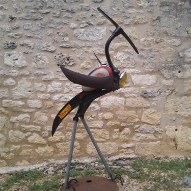 Scultura intitolato "L'Oiseau" da Berrygord, Opera d'arte originale, Metalli