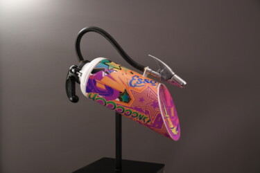 Escultura titulada "Cart art style Purp…" por Bertex, Obra de arte original, Acero inoxidable