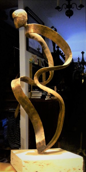 Skulptur mit dem Titel "Ballerina" von Bertalan, Original-Kunstwerk, Metalle